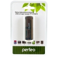 Картридер Perfeo SD/MMC+Micro SD+MS+M2, (PF-VI-R013 Black) чёрный PF_4259