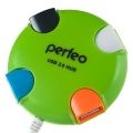 Perfeo USB-HUB 4 Port, (PF-VI-H020 Green) зеленый PF_4286
