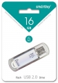 USB флеш-диск 16 Gb Smart Buy V-cut Silver
