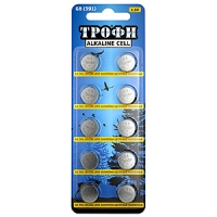 Батарейки Трофи AG08, LR1120, LR55, 391A (10/200)