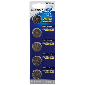 Батарейки Pleomax CR2016 5 BL (100)
