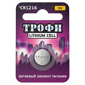 Батарейки Трофи CR1216  1BL (100)