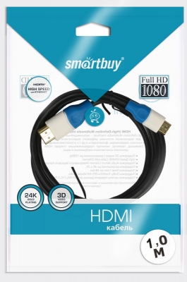 Кабель Smartbuy HDMI to mini HDMI ver. 1.4b  A-M/C-M, 2,0 m  (24K) в пакете (К320)/40/													