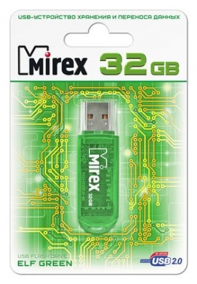 USB флеш-диск 32 Gb Mirex Elf Green
