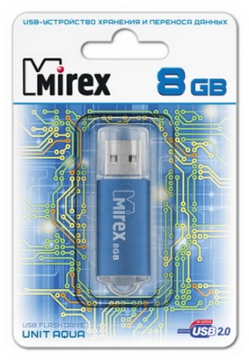 USB флеш-диск 08 Gb Mirex Unit Aqua