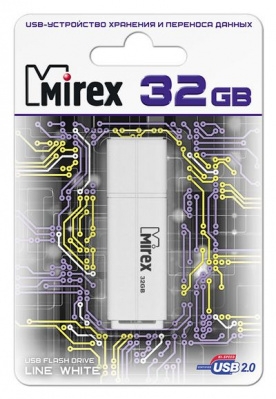 USB флеш-диск 32 Gb Mirex Line White