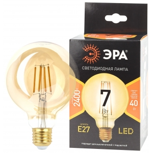 Лампа светодиодная ЭРА F-LED G95-7W-824-E27 gold (10)