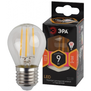 Лампа светодиодная ЭРА F-LED P45-9w-827-E27 (10)