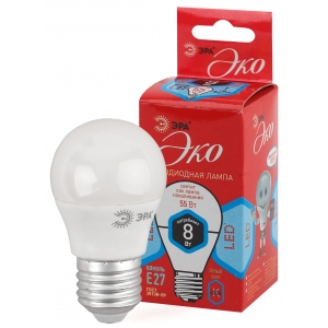 Лампа светодиодная ЭРА LED smd P45-8w-840-E27 ECO (10)
