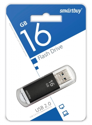 USB флеш-диск 16 Gb Smart Buy V-cut Black