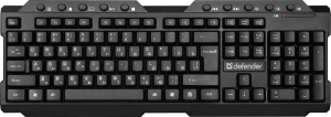 Клавиатура беспроводная Defender ELEMENT HB-195 RU,черный,мультимедиа  45195