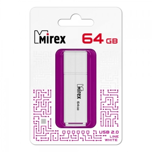 USB флеш-диск 64 Gb Mirex Line White