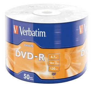 Лазерные диски Verbatim DVD-R 4.7Gb 16x, BULK (50) (300)