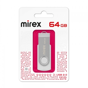 USB флеш-диск 64 Gb Mirex SWIVEL WHITE