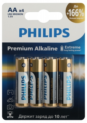 Батарейки Philips LR6-4BL Premium (4/48)